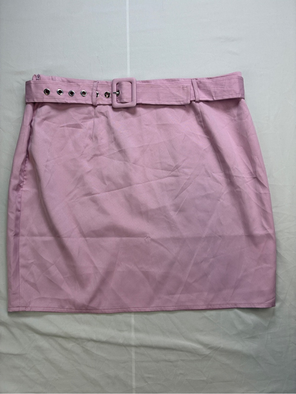 Nasty Gal Light Pink Belted Mini Skirt